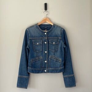 GAP Collarless Denim Jacket